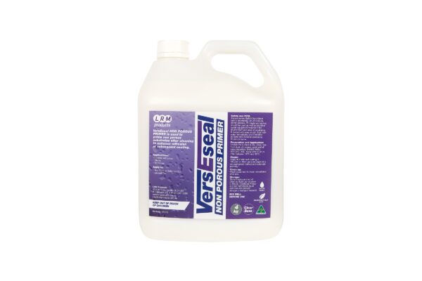 Container of VersEseal Non Porous Primer – surface primer for waterproofing applications.